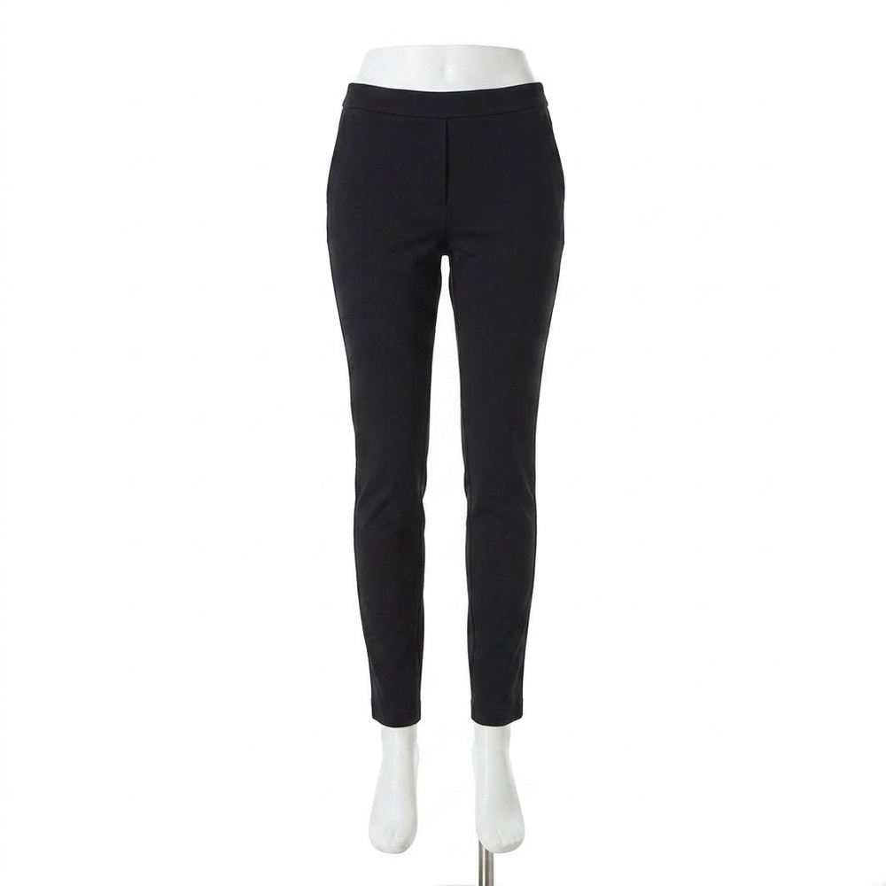 NEW CLARA SUNWOO rayon-ponte knit straight leg pocket pants in black